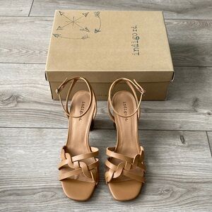 Indigo Rd. Amoke Heels Brown Women’s 8 NWT Prom Church Wedding Date Party Grad